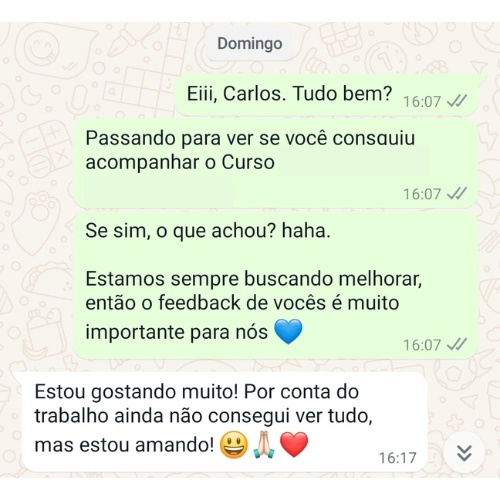 Depoimento de aluno sobre o Velarte Essencial